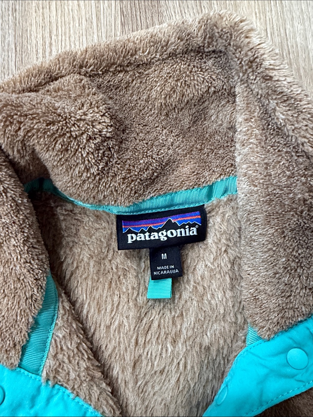 Patagonia Women's Re-Tool Snap-T® Pullover Sweatshirt Tan Blue Size Medium - Picture 3 of 7
